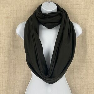 Beyond Yoga Pocket Infinity Scarf Womens‎ OS Black Hidden Zip Travel